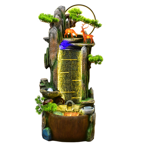 Deer Cascade Water Feature 51x33x119cm