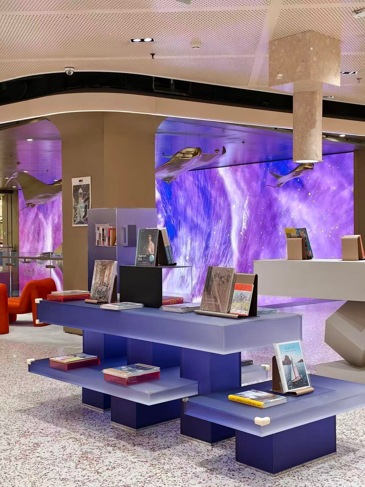 Purple ResinForm Panel Retail Display
