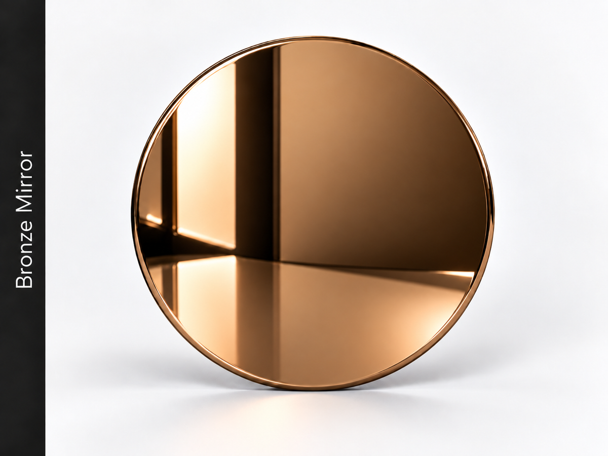 Bronze mirror PVD stainless steel panel with highly reflective finish