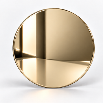 Champagne mirror PVD stainless steel panel with highly reflective finish