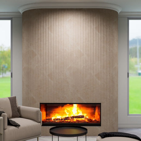 Cloud Brown Ripple on fireplace