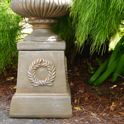 Laurel Medallion Urn & Plinth