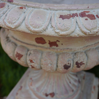 Aged Terracotta Classic Urn & Plinth