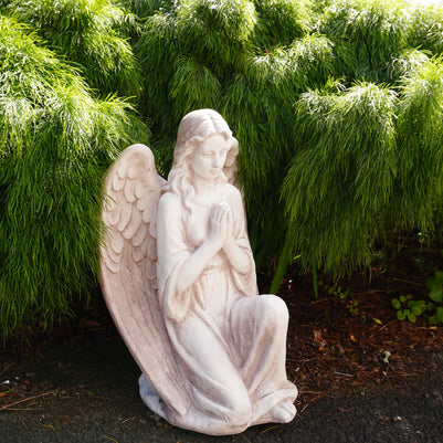 Side view of Praying Angel Statue