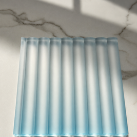 Flute resin panel blue top view