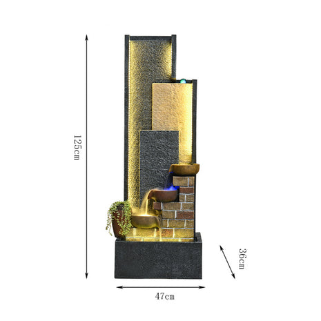 Modern Tiered Water Feature 47x36x125cm