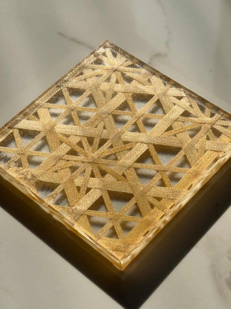 Saffron Prism Resin Panel