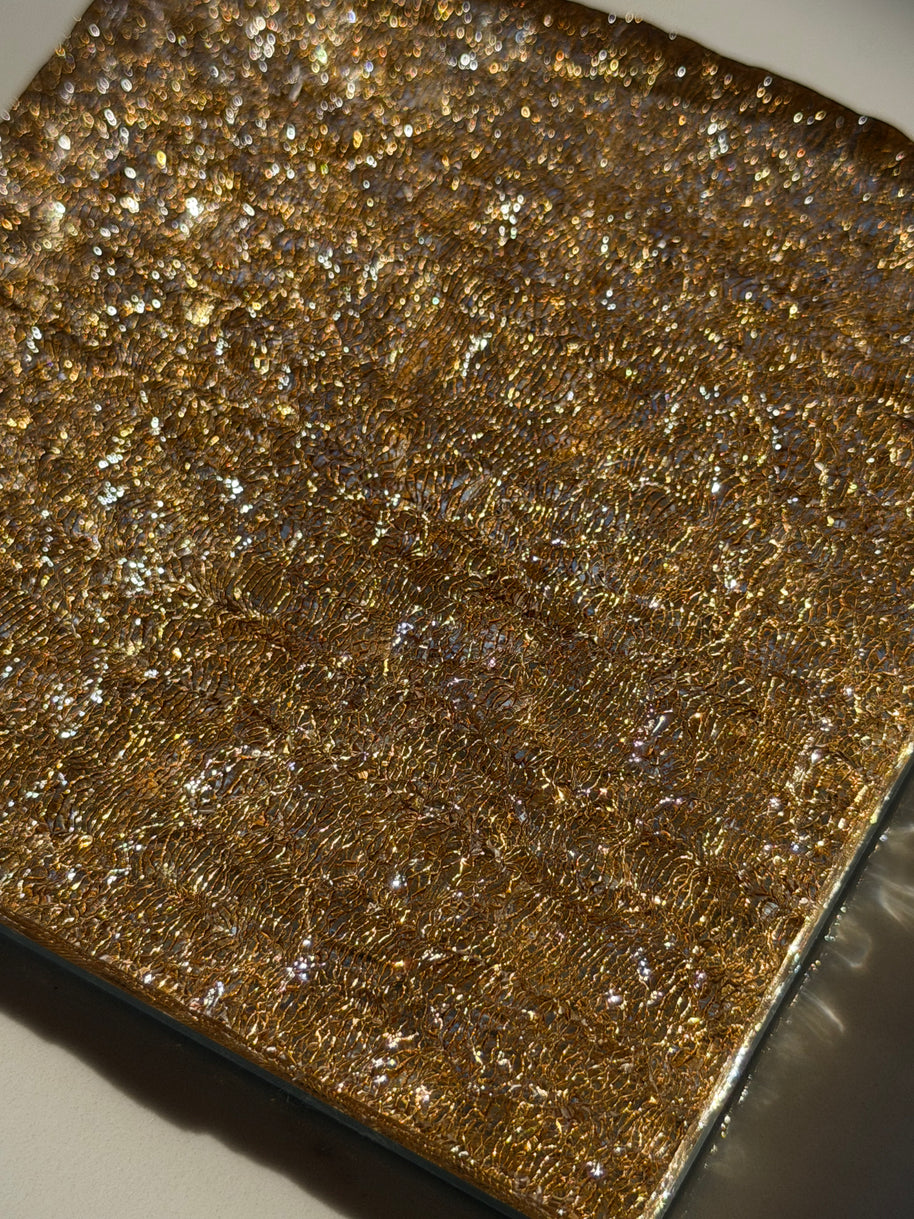 Gilded Mirror Mesh Resin Panel