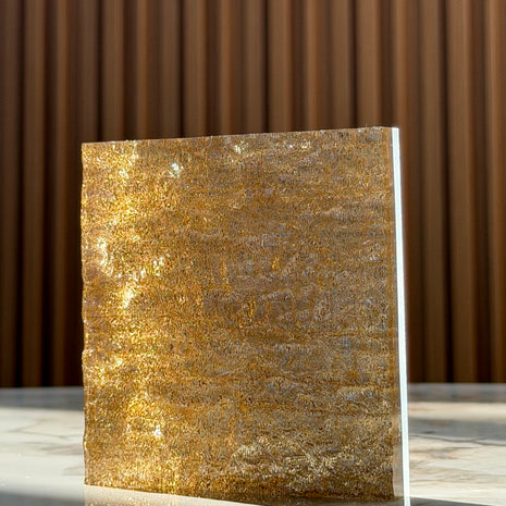Gilded Mirror Mesh Resin Panel