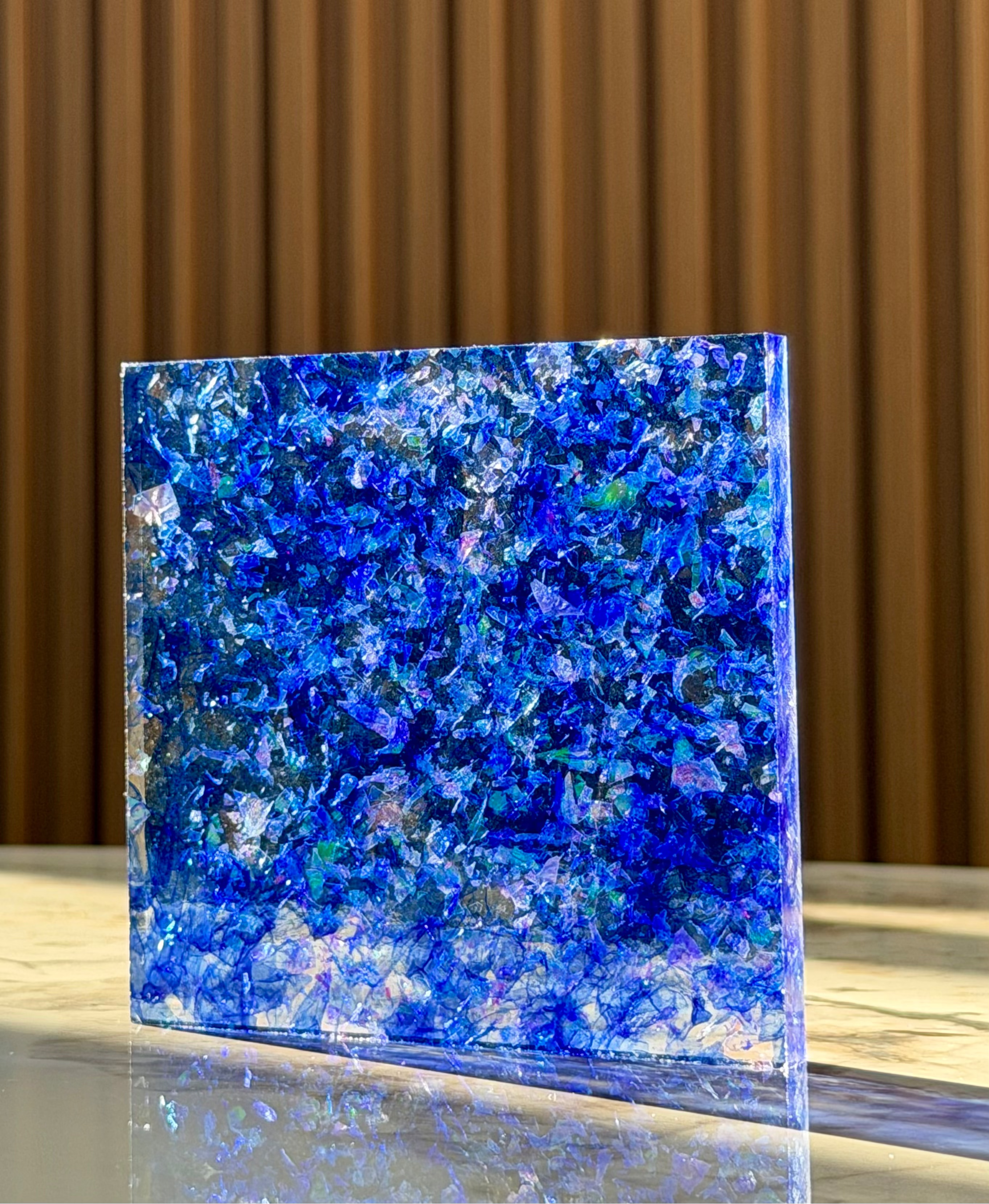Sapphire Flow Resin Panel