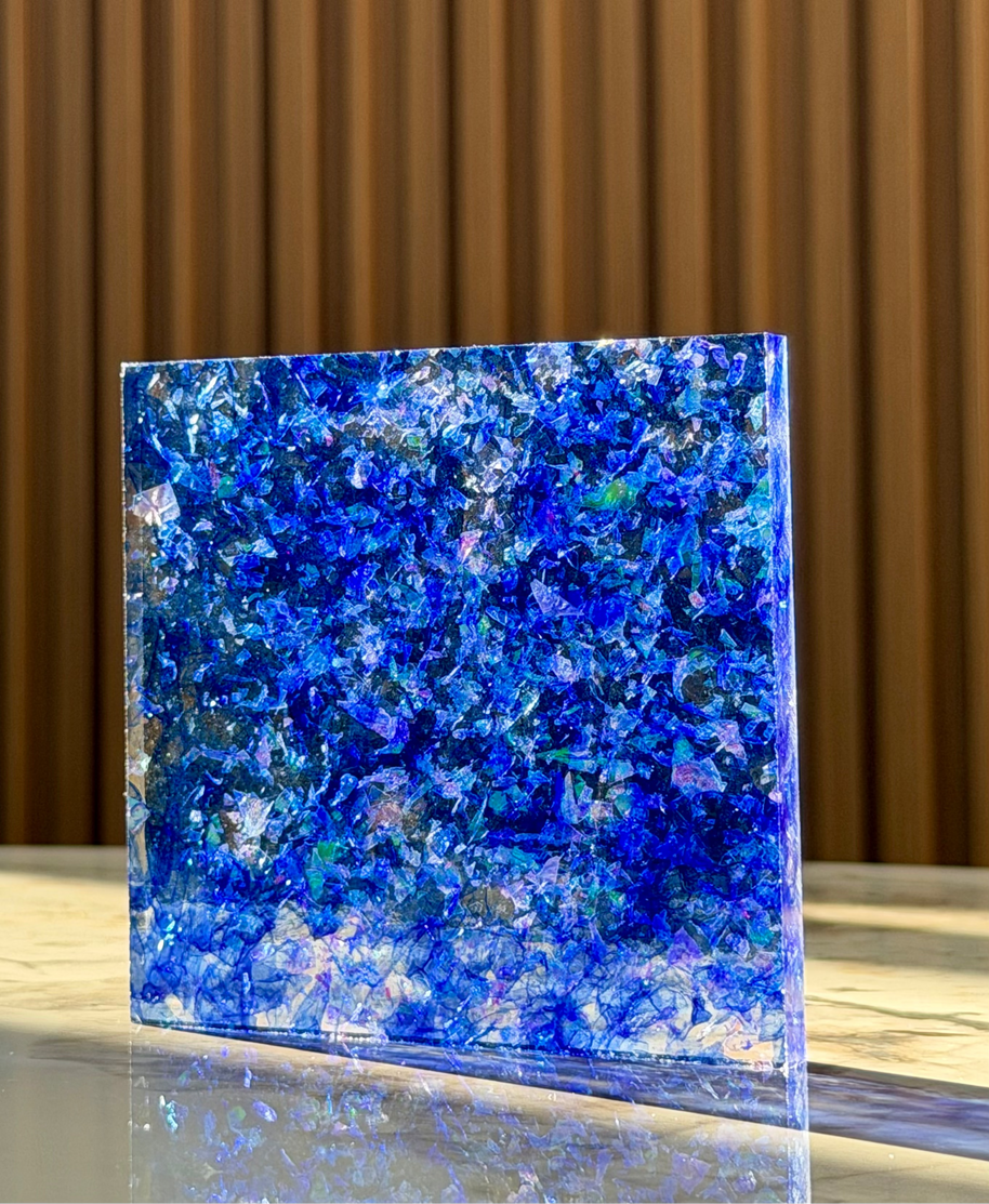 Sapphire Flow Resin Panel