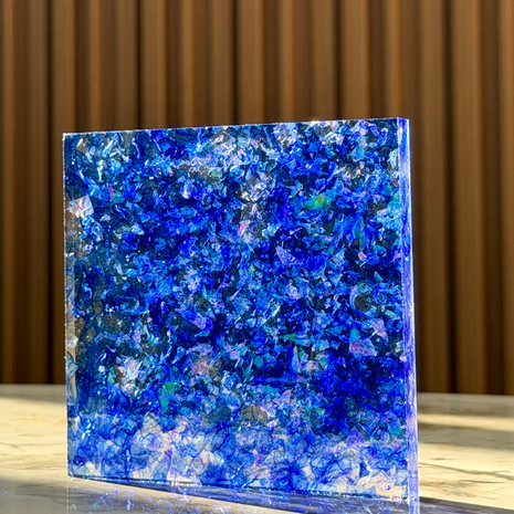 Sapphire Flow Resin Panel