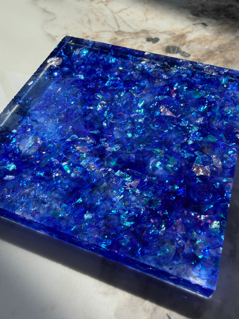 Sapphire Flow Resin Panel