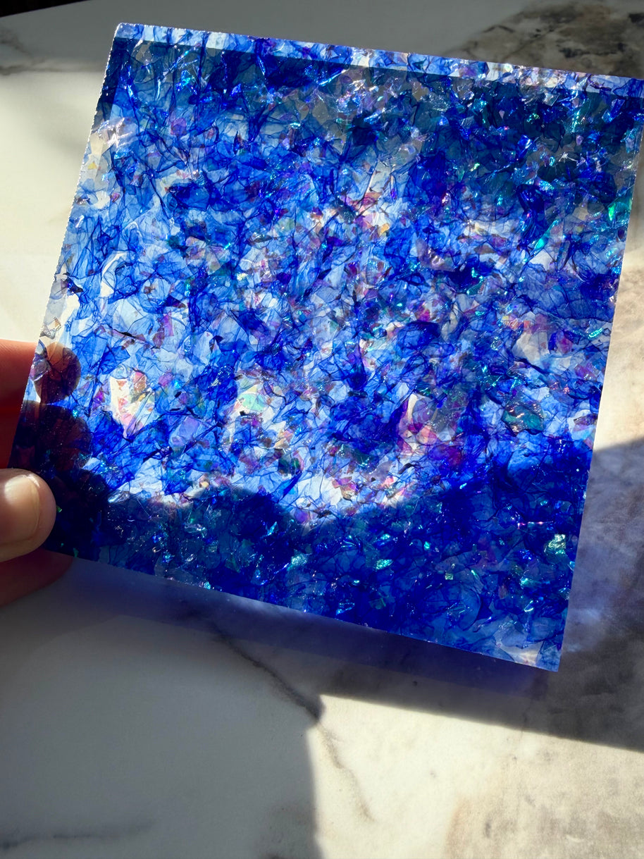 Sapphire Flow Resin Panel
