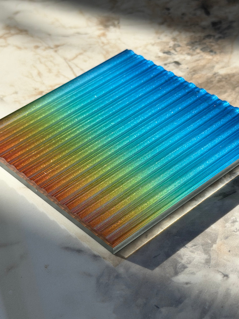 Rainbow Reed Resin Panel
