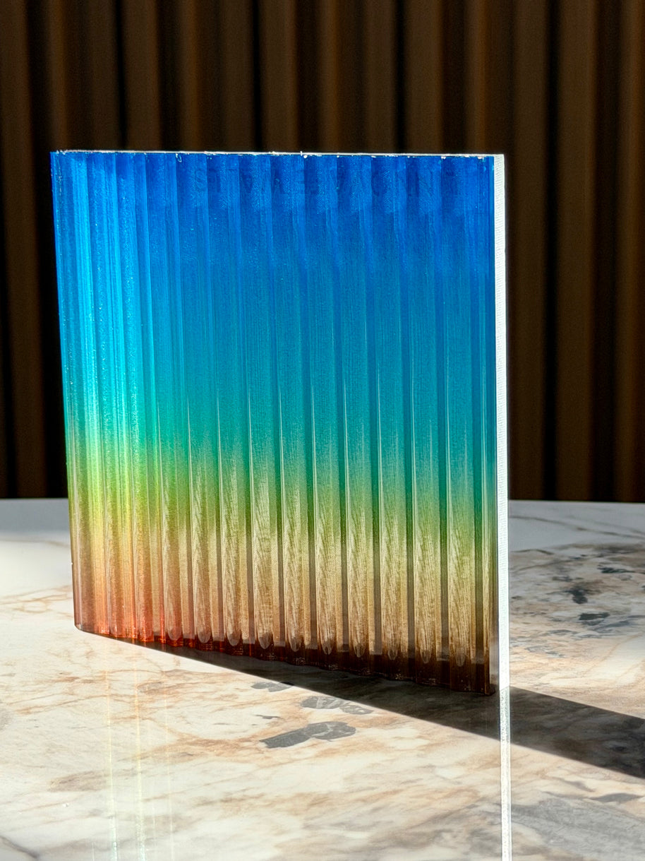 Rainbow Reed Resin Panel