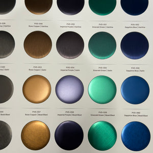 Copper, Purple, Green, Blue Stainless