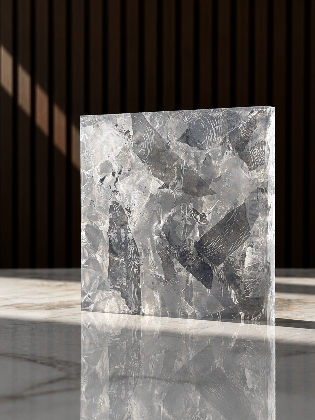 ice fragment resin panel
