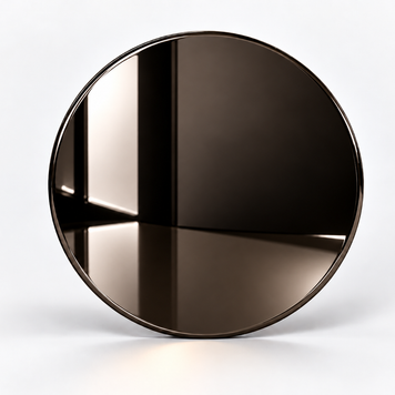 Mocha black mirror PVD stainless steel panel with highly reflective finish