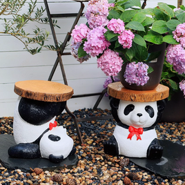 playful panda plinth, stool