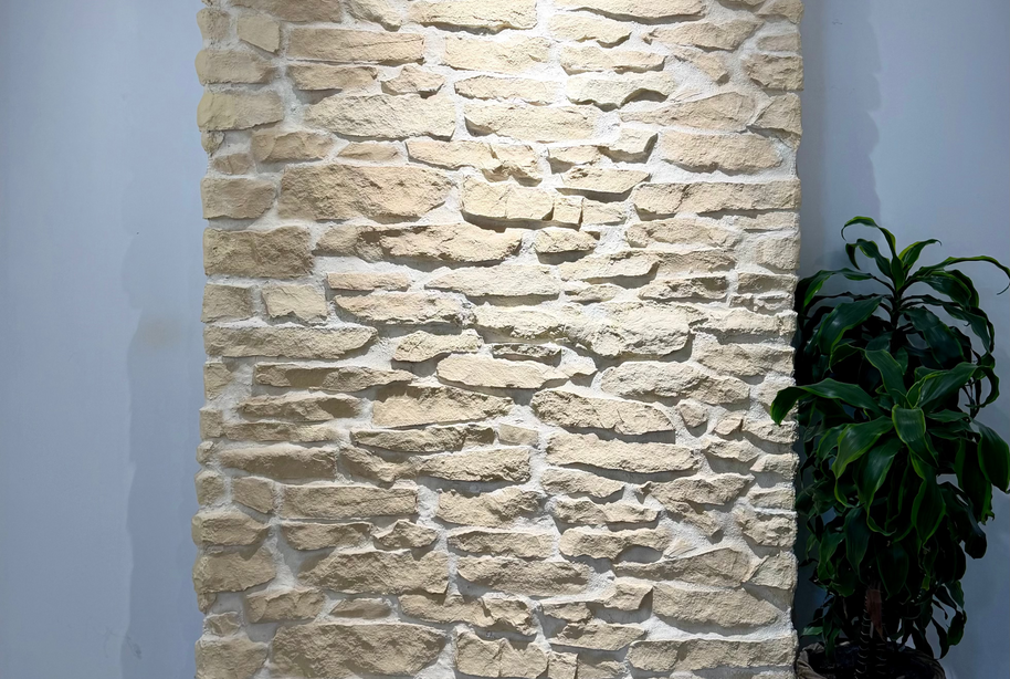RUBBLE STONE FIREPLACE