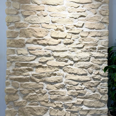 RUBBLE STONE FIREPLACE