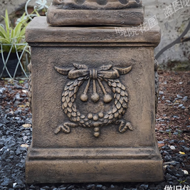 Heritage Iron-Style Floral Urn & Plinth