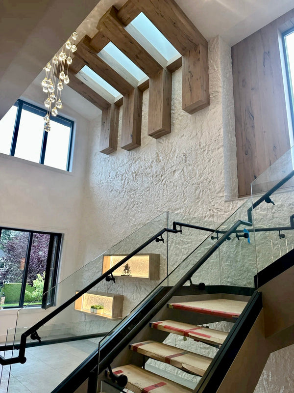 Textured Stone Stairwell Feature Wall