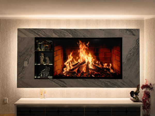 Backlit Veinrock Marble TV Wall – Auckland
