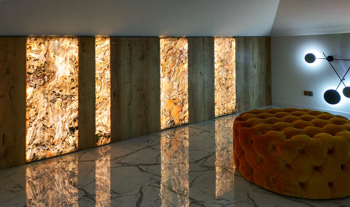 Translucent Natural Stone Veneer & Timber