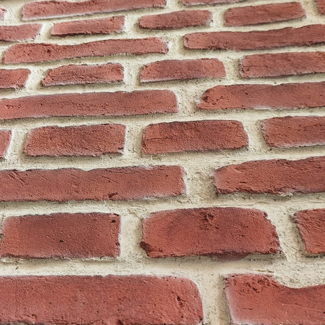 faux brick wall panel side picture
