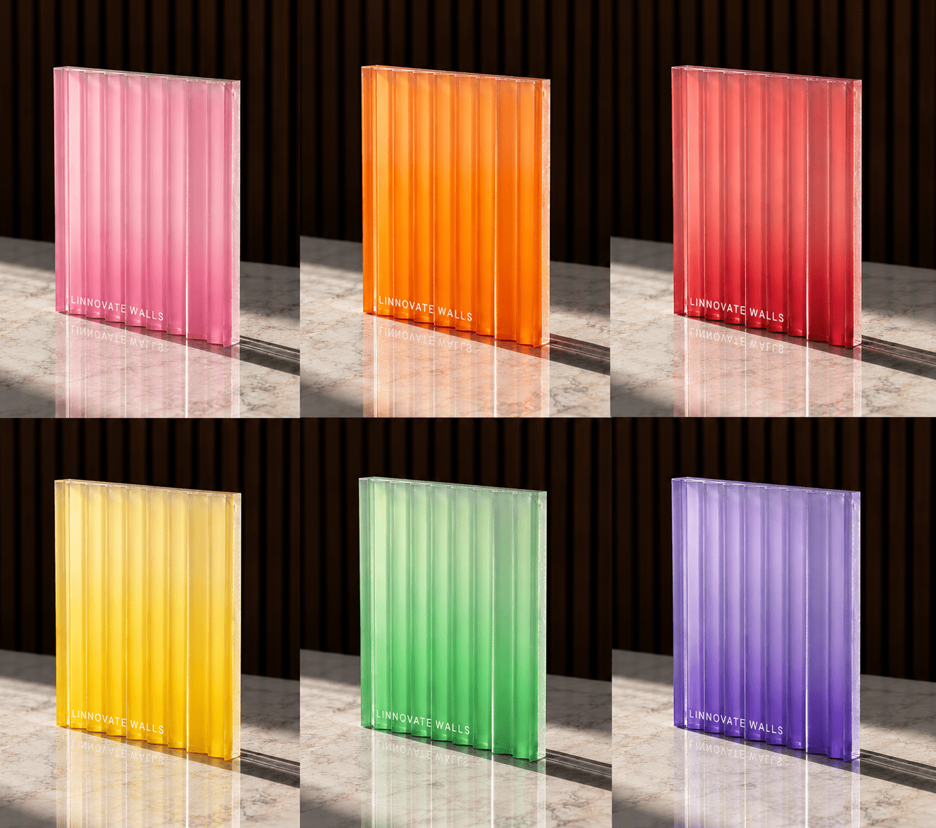 Glacier Linear Resin Panel
