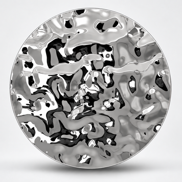 Medium water ripple stainless steel panel with reflective textured finish