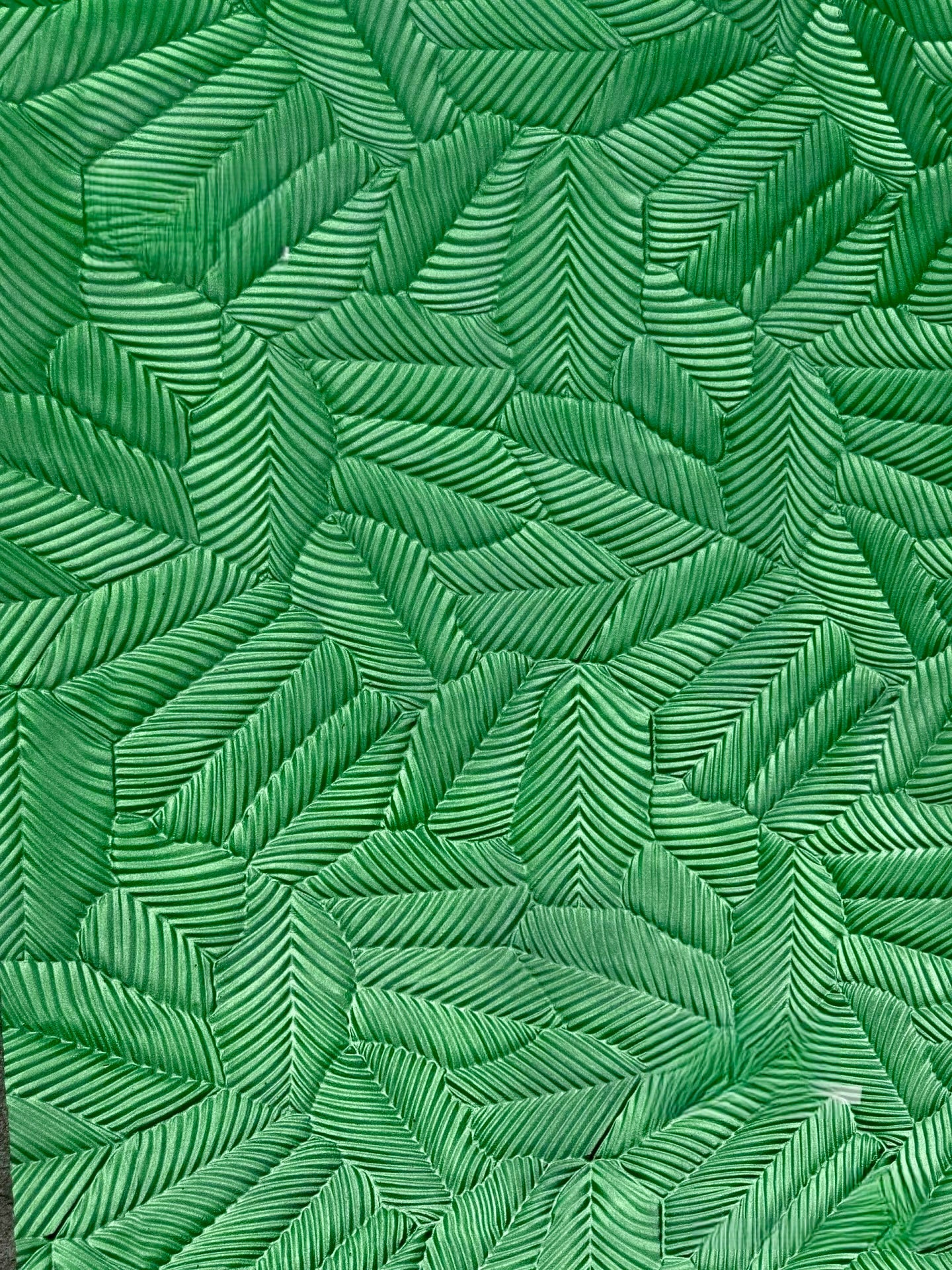 close up on 3d leave panel 