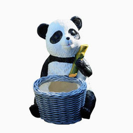 panda holding bamboo 