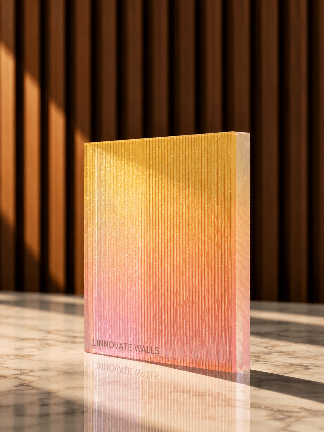 Prism Liear Resin Panel under light