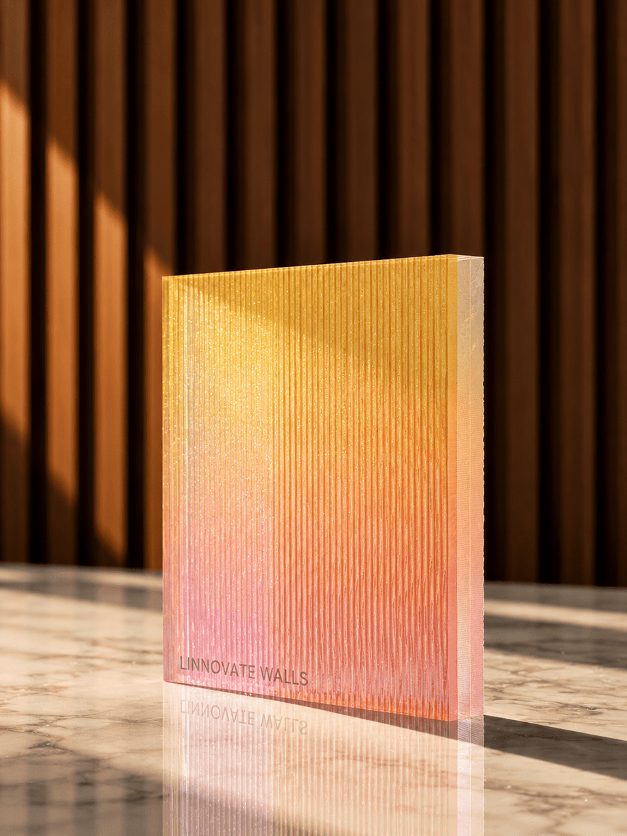Prism Liear Resin Panel under light