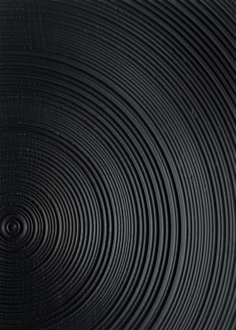 close up on the tree ring pattern