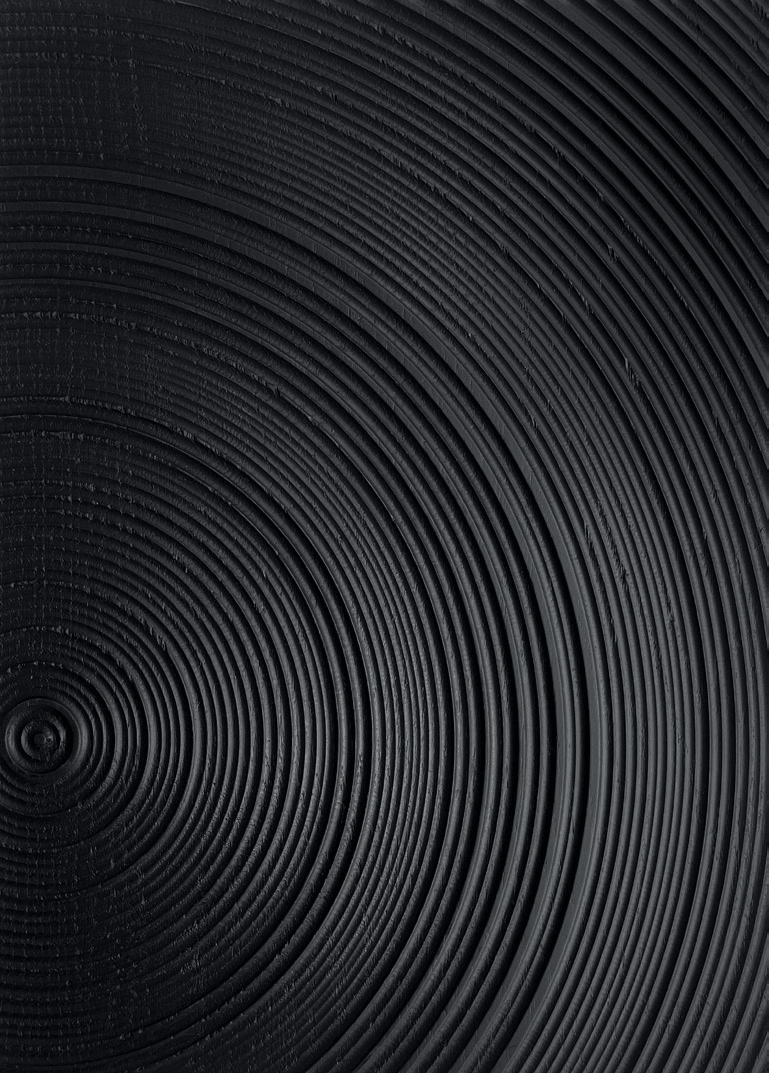 close up on the tree ring pattern