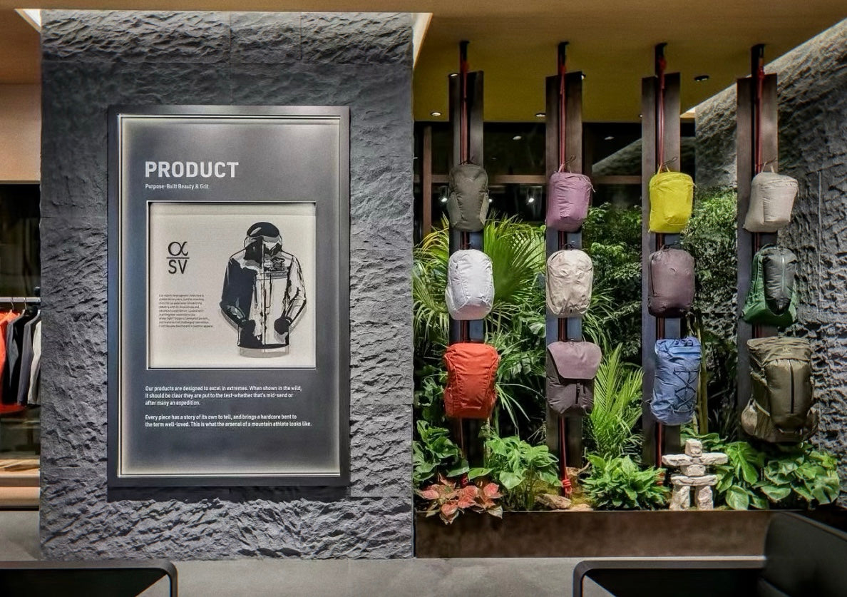 Rock panel featured in modern retail shop