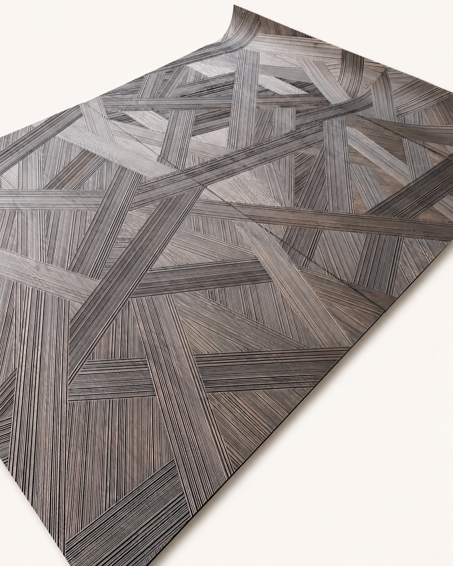 textured solid wood panel joints