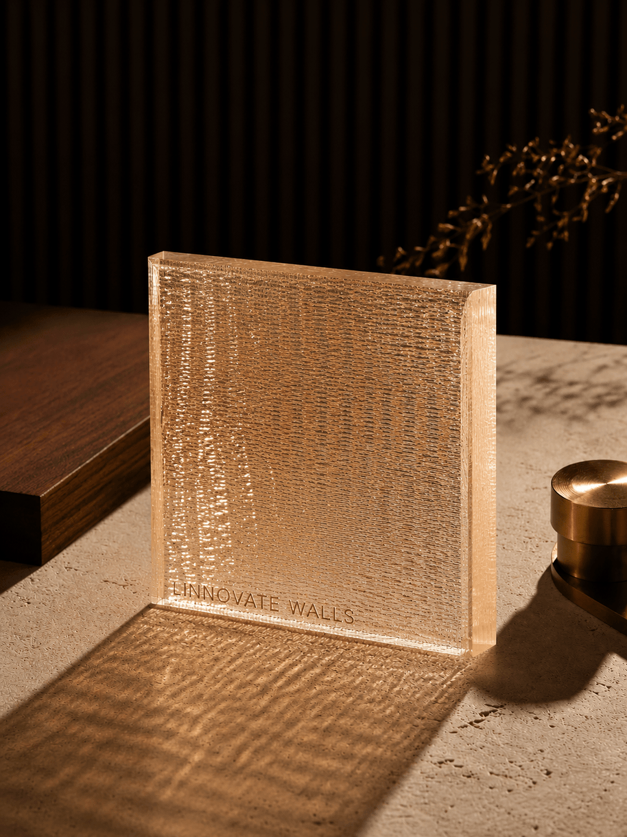 Woven Golden Mesh Resin Panel